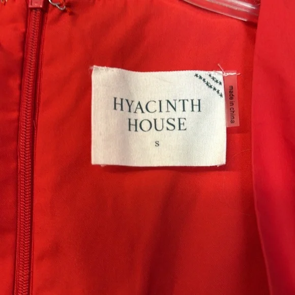 Hyacinth House NEW Cherry Red Elaina Puff Sleeve Peplum Blouse Top Size Small - Picture 5 of 5